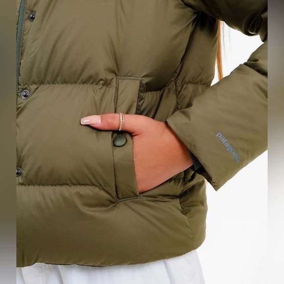 Patagonia Silent Down Jacket Puffer Women's size XL Basin Green - Picture 15 of 15